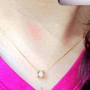 Pure Gold 18k Real Moissanite Diamond.5 Crt Real Moissanite Diamond